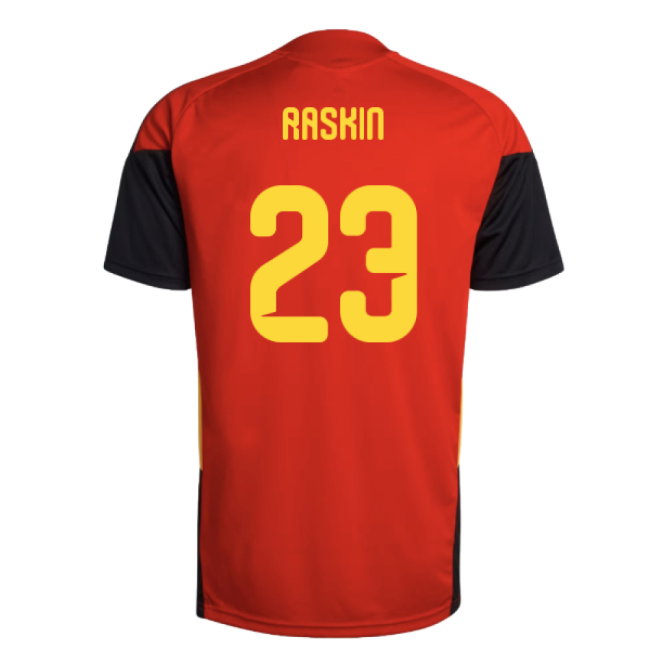 2026-2027 Belgium Training Jersey (Red) (Raskin 23)-SoccerKits Hub | Buy Soccer Jerseys Online